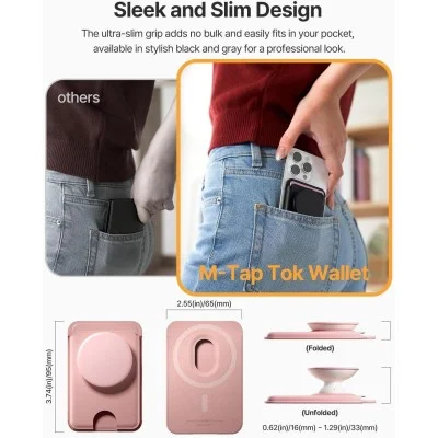 Sinjimoru M-Tap Tok Grip Wallet - Black
